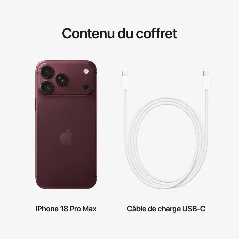 Contenu du coffret iphone 18 (1) iPhone 18 Pro Max — contenu du coffret — prix Maroc — AppleDeals
