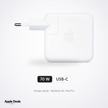 Adaptateur secteur Apple USB-C 70 W — charge rapide MacBook Air — Prix Maroc — AppleDeals