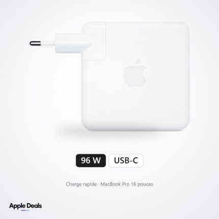 Adaptateur secteur Apple USB-C 96 W — charge rapide MacBook Pro 16 pouces — Prix Maroc — AppleDeals