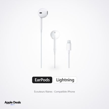 Apple EarPods Lightning — Écouteurs filaires · Compatible iPhone — Prix Maroc — AppleDeals