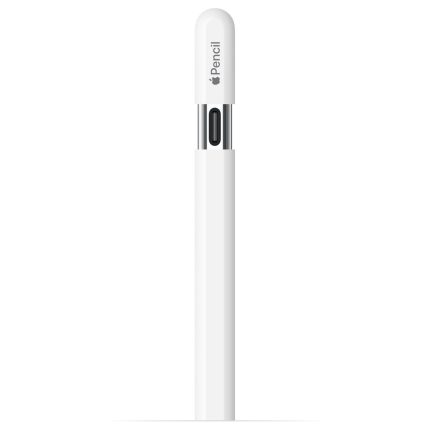 Apple Pencil (USB-C) capuchon coulissant ouvert sur le port USB-C — AppleDeals Maroc