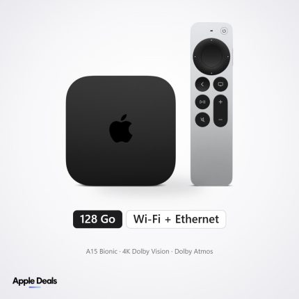 Apple TV 4K Wi-Fi + Ethernet 128 Go — A15 Bionic, Thread — Prix Maroc — AppleDeals
