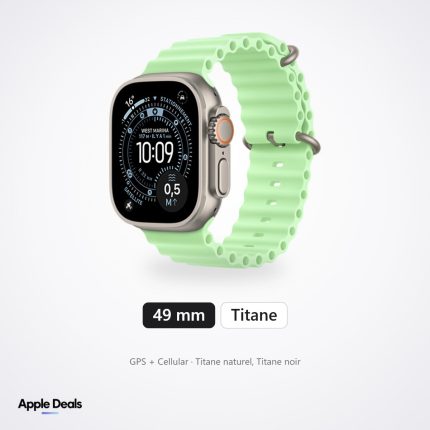 Apple Watch Ultra 3 49 mm — GPS + Cellular · Titane naturel, Titane noir — prix Maroc — AppleDeals