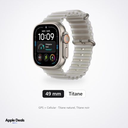 Apple Watch Ultra 4 49 mm — GPS + Cellular · Titane naturel, Titane noir — prix Maroc — AppleDeals