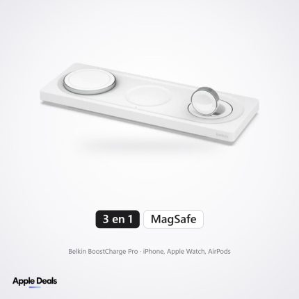 Chargeur Belkin BoostCharge Pro 3 en 1 MagSafe — Belkin BoostCharge Pro · iPhone, Apple Watch, AirPods — Prix Maroc — AppleDeals