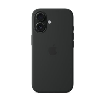 Coque en silicone avec MagSafe pour iPhone 16 – Noir (MYY13ZM/A) – AppleDeals Maroc