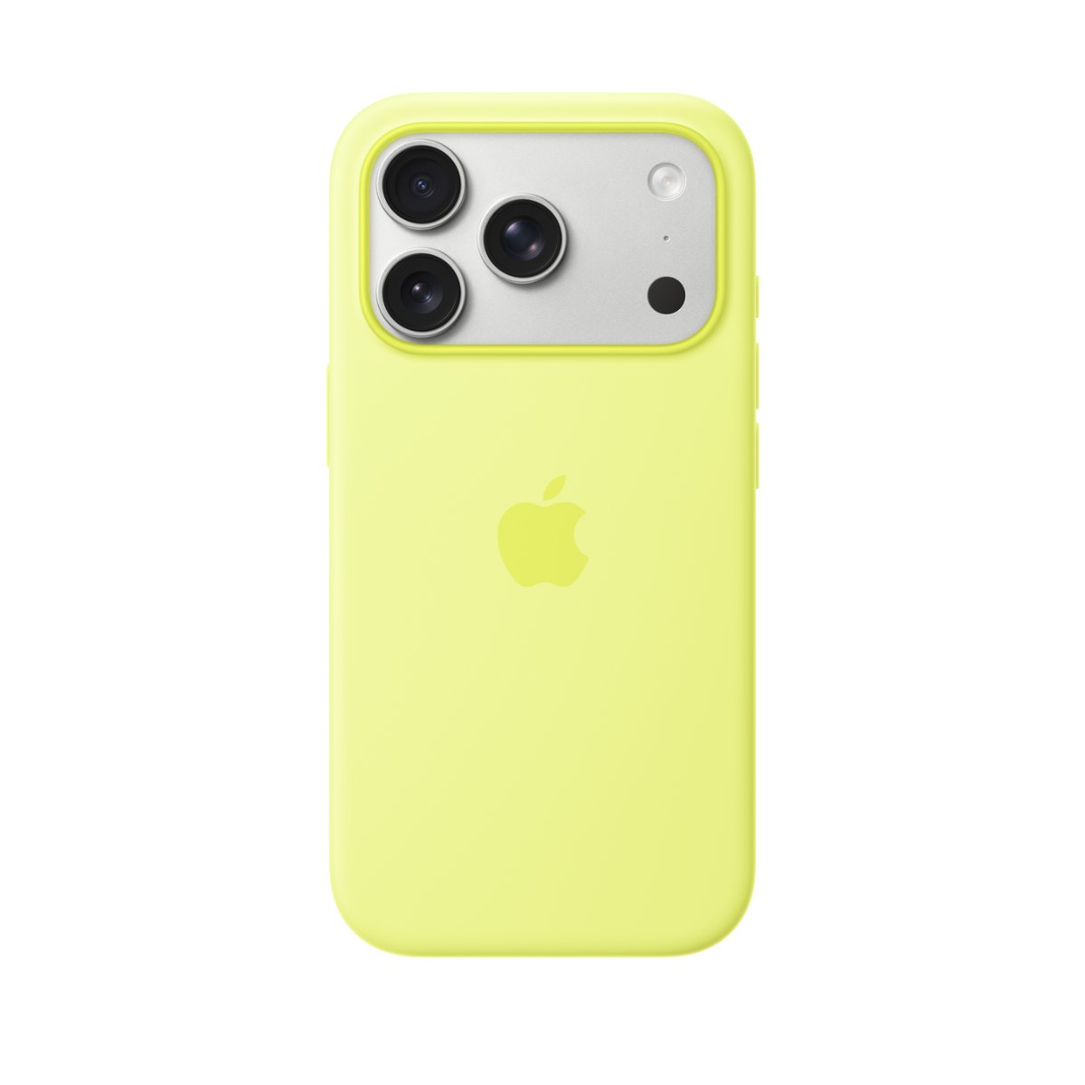 Coque en silicone avec MagSafe pour iPhone 17 Pro – Jaune fluo Coque en silicone avec MagSafe pour iPhone 17 Pro – Jaune fluo (MGFF4ZM/A) – AppleDeals Maroc