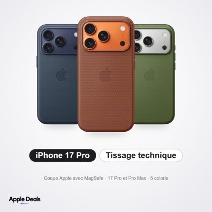 Coque en tissage technique Apple iPhone 17 Pro et 17 Pro Max — MagSafe — Prix Maroc — AppleDeals