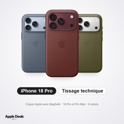 Coque en tissage technique Apple iPhone 18 Pro et 18 Pro Max — MagSafe — Prix Maroc — AppleDeals