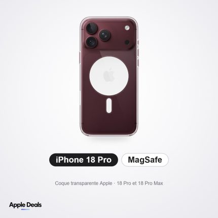 Coque transparente iPhone 18 Pro et 18 Pro Max — MagSafe — Prix Maroc — AppleDeals